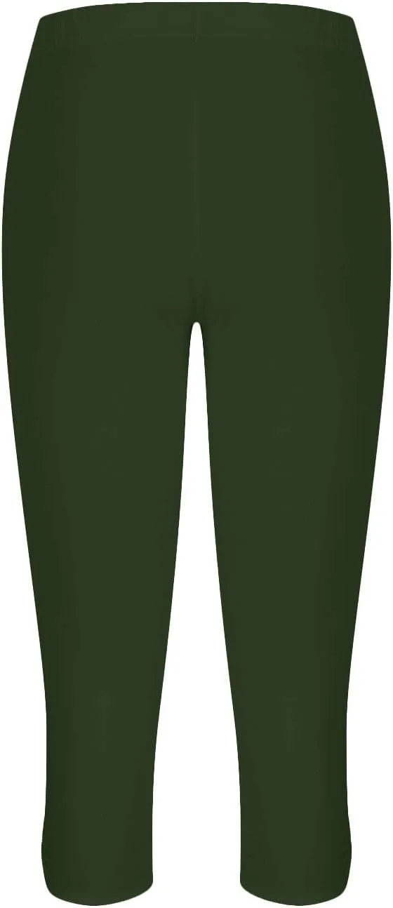 Capris Leggings for Women High Waist Cropped Pants Stretchy Workout Running Athletic Leggings with Pockets
