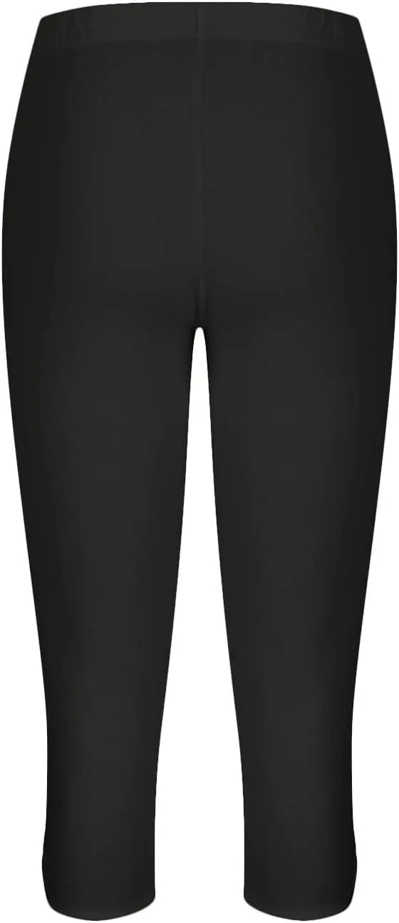 Capris Leggings for Women High Waist Cropped Pants Stretchy Workout Running Athletic Leggings with Pockets