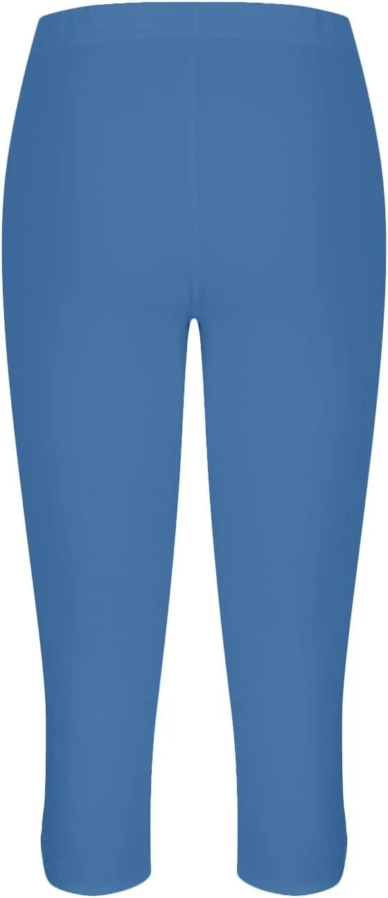 Capris Leggings for Women High Waist Cropped Pants Stretchy Workout Running Athletic Leggings with Pockets