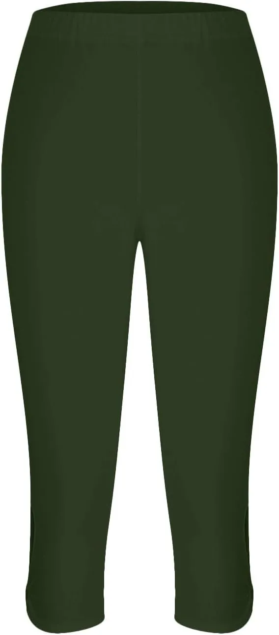 Capris Leggings for Women High Waist Cropped Pants Stretchy Workout Running Athletic Leggings with Pockets