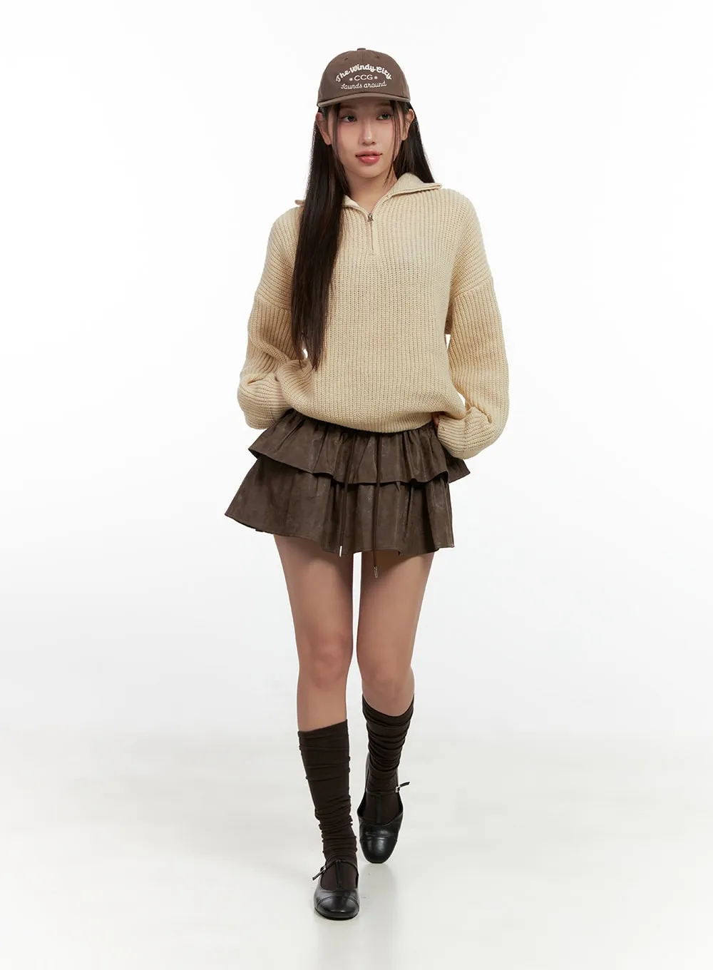 Cozy Knit Half Zip Sweater CN412