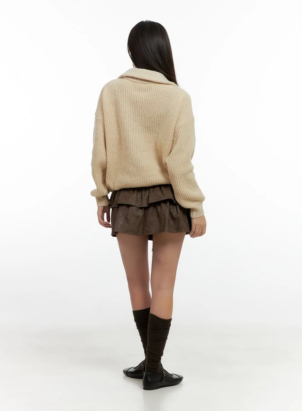 Cozy Knit Half Zip Sweater CN412