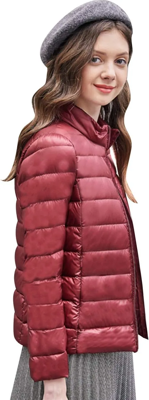 EFOFEI Womens Winter Ultra Light Weight Outwear Packable Puffer Down Coat