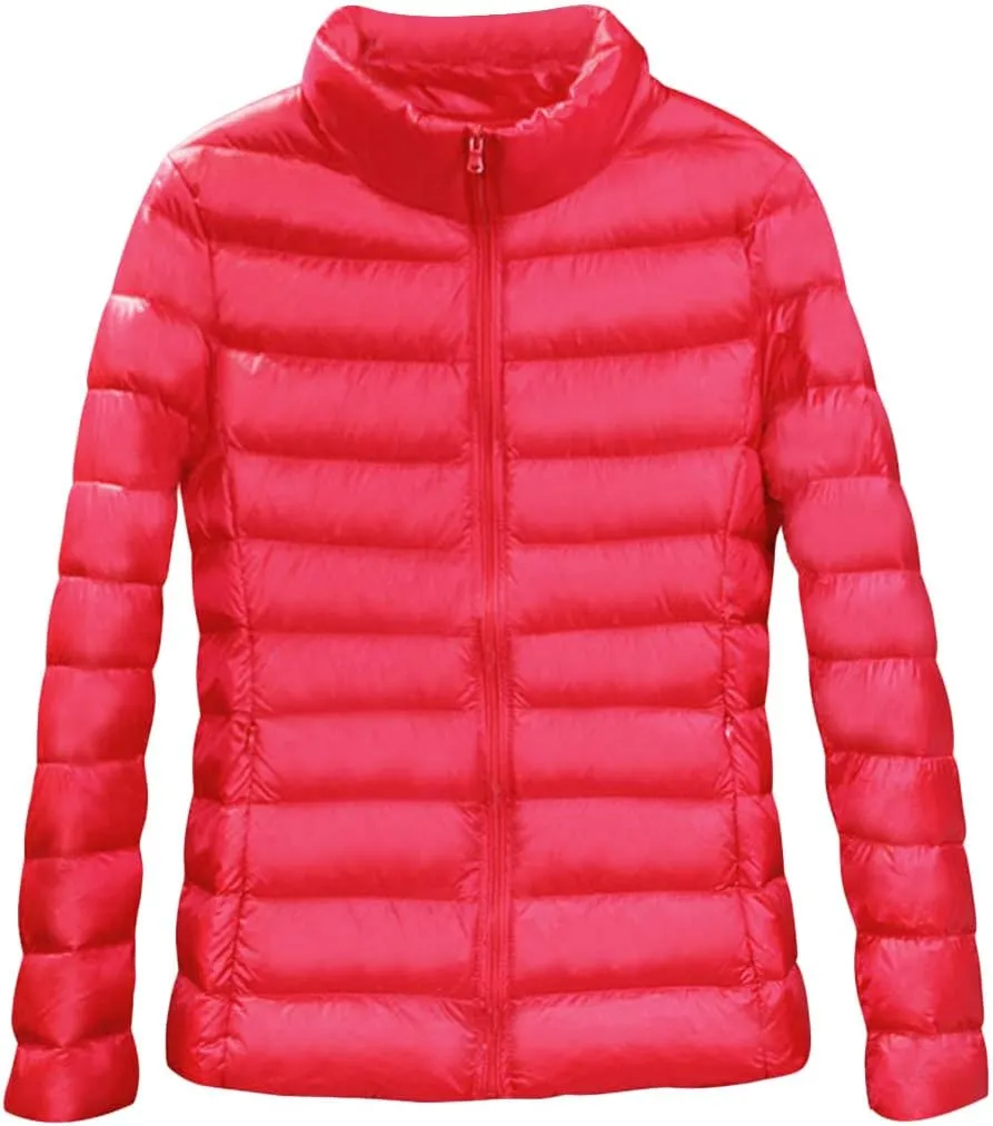 EFOFEI Womens Winter Ultra Light Weight Outwear Packable Puffer Down Coat