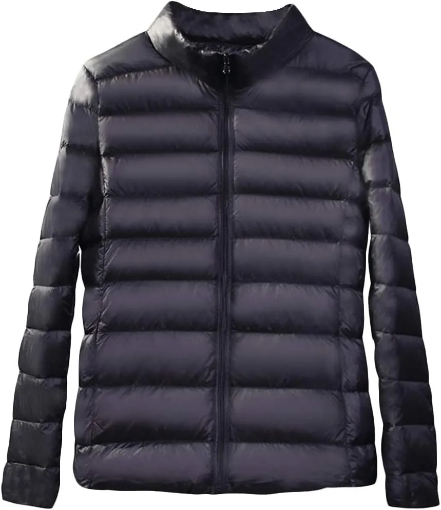 EFOFEI Womens Winter Ultra Light Weight Outwear Packable Puffer Down Coat
