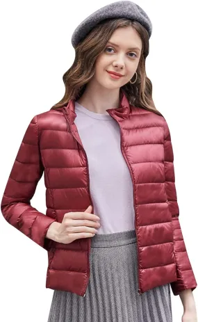 EFOFEI Womens Winter Ultra Light Weight Outwear Packable Puffer Down Coat