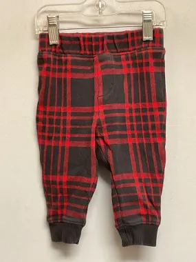 Hanna Andersson Size 6M Red & Gray Plaid Cotton Infant Girls Pants