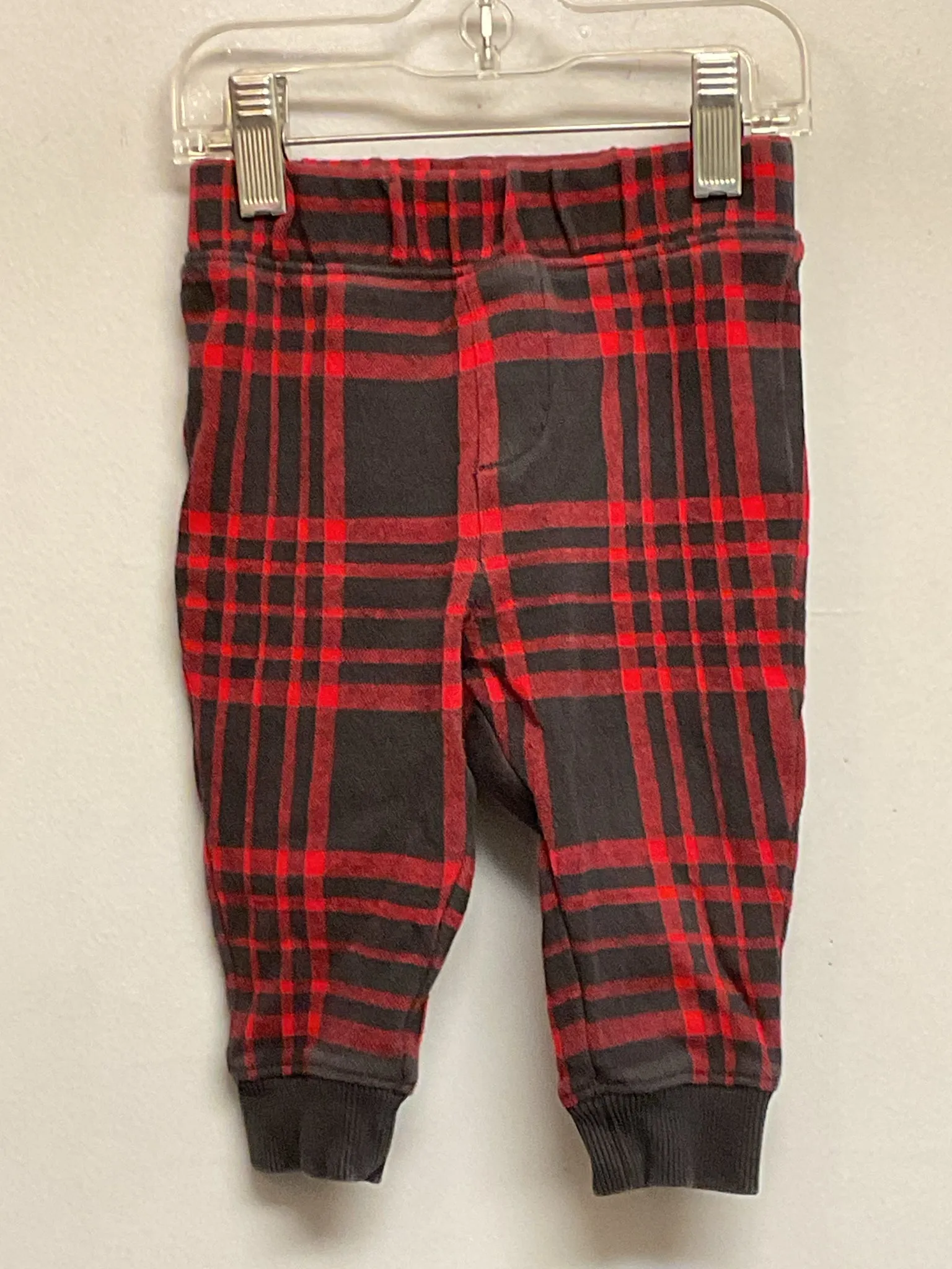 Hanna Andersson Size 6M Red & Gray Plaid Cotton Infant Girls Pants