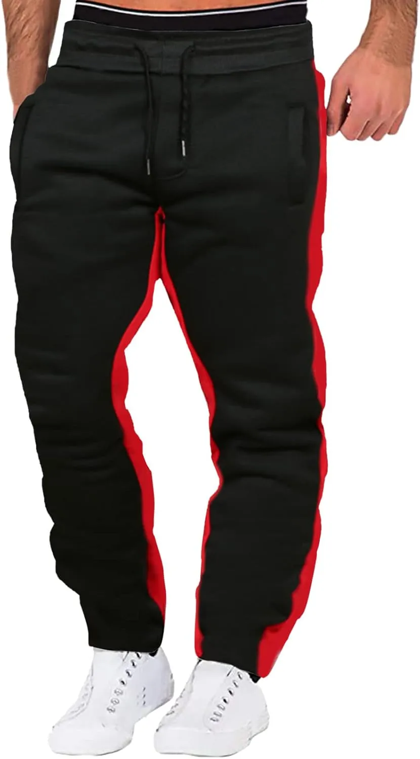 Joggers for Men Cargo,Men's Stretch Active Casual Fleece Pants Slim Fit Regular Pant with Pocket