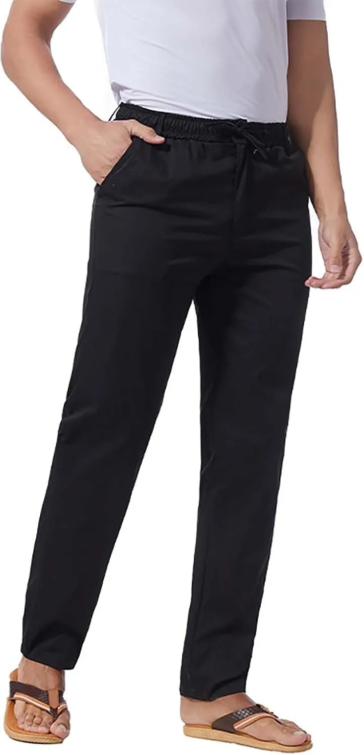 Men Joggers Men's Loose Straight Cotton Spring and Fall Casual Pants Men's Breathable Pants Athletic Pants Mens
