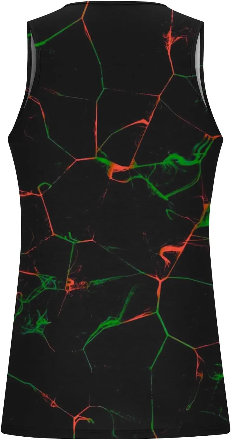 Mens Novelty Tank Top Cool Design 3D Graphic Breathable Quick Dry Workout Undershirts Casual Sleeveless Summer Top