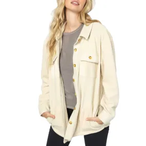 O'Neill Women's Collins Solid Superfleece Flannel Jacket