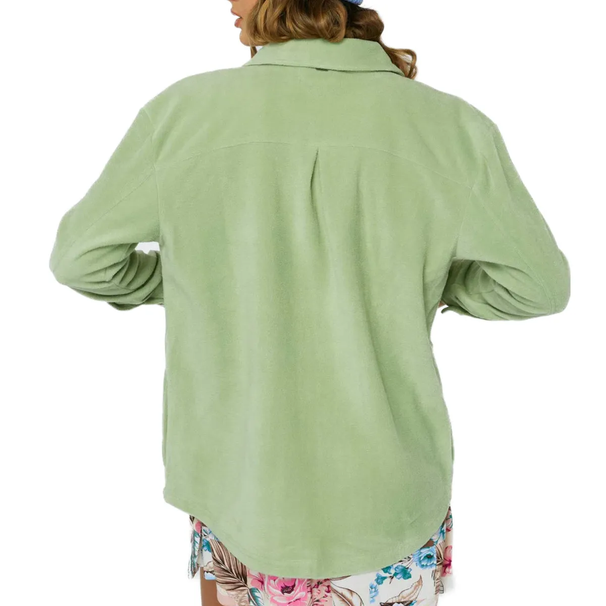 O'Neill Women's Collins Solid Superfleece Flannel Jacket