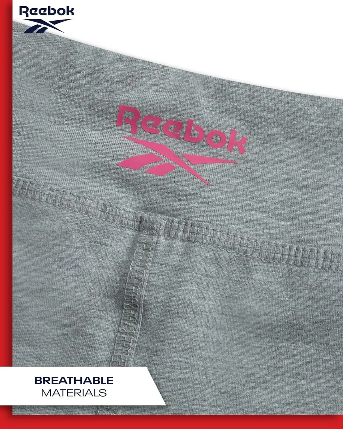 Reebok Girls Leggings - Athletic Performance Cotton Leggings - Stretchy Yoga Pants for Girls Dance Tights (Sizes: 7-12)