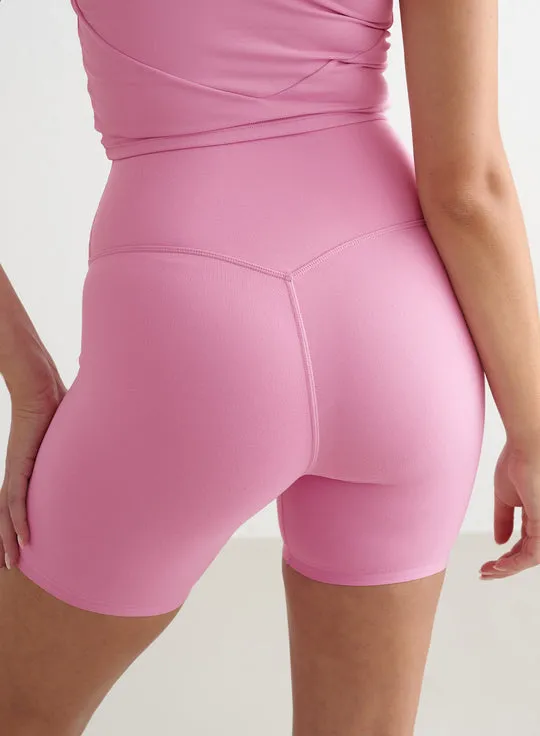 Sense Midi Biker Short | Peony Pink