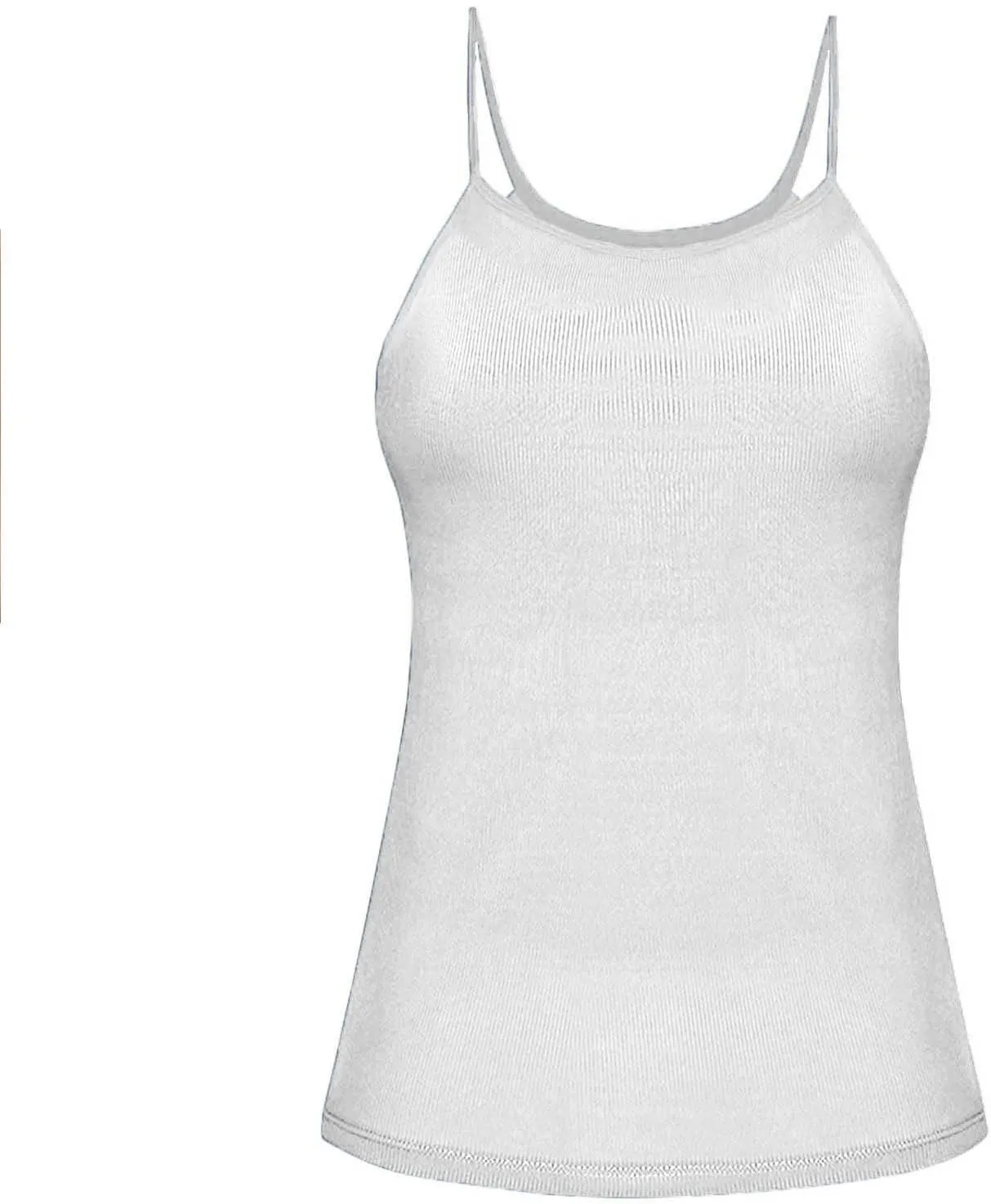 Tank Tops for Women Summer Knitted Casual Spaghetti Straps Sleeveless Solid Shirts Casual Beach Vacation Padded Tank