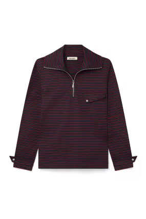 Wales Bonner Franco Half Zip Top (Navy Multi)