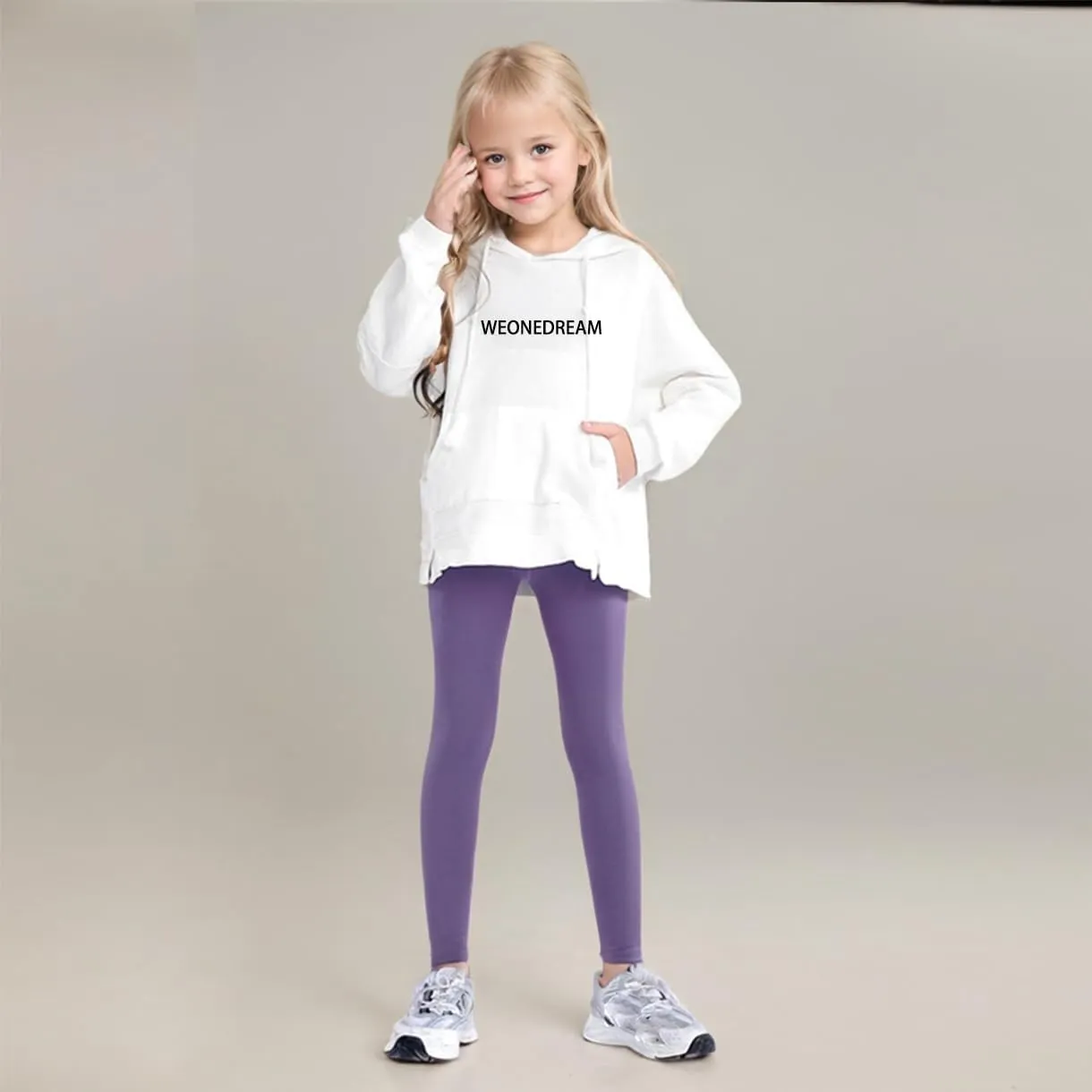 WEONEDREAM Girls Stretchy Leggings Toddler Girls Long Pants Spandex Leggings for Athletic Yoga Biking Dance