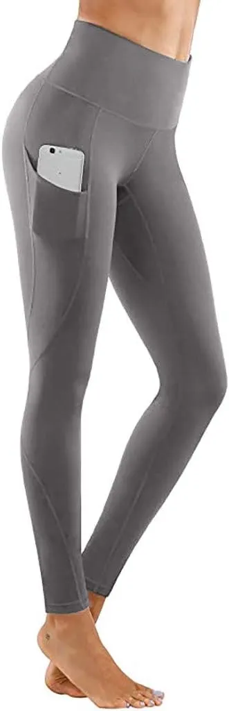 Women's Leggings with Pockets High Waist Athletic Pants Super Soft Stretchy Leggings Tummy Control Butt Lifting Pants