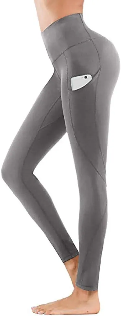 Women's Leggings with Pockets High Waist Athletic Pants Super Soft Stretchy Leggings Tummy Control Butt Lifting Pants